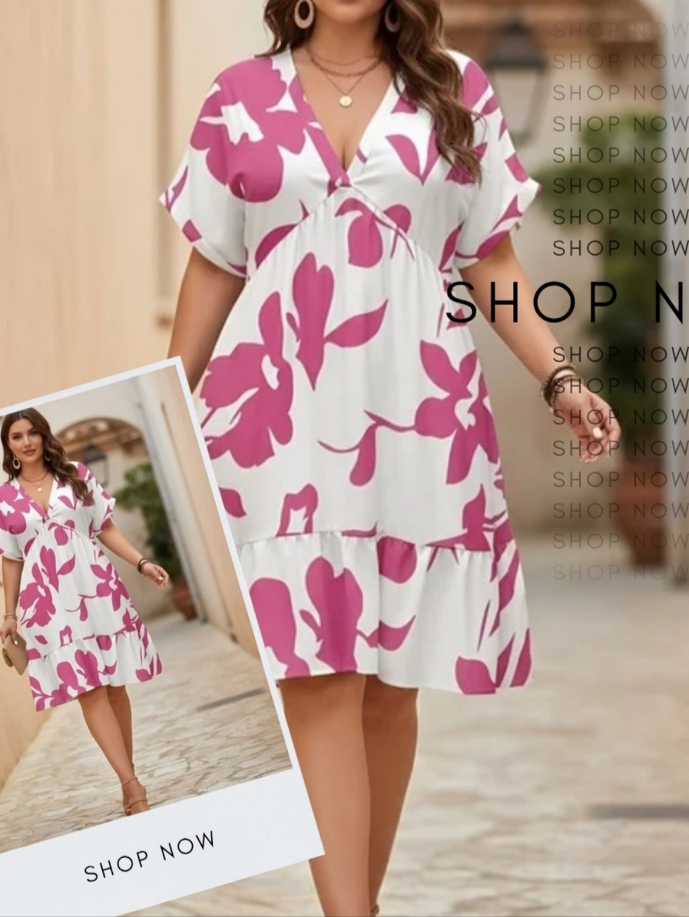 EXTENDED PLUS - The MAGNETA GARDEN Boho Dress - Available In 4X / 5X / 6X